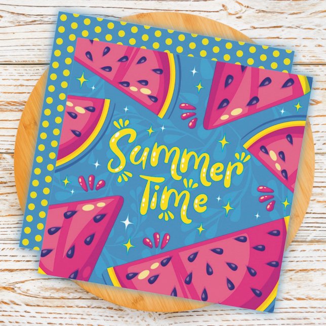 Sommarfruktig årmelonhälsningskort (Skapare uppladdad)