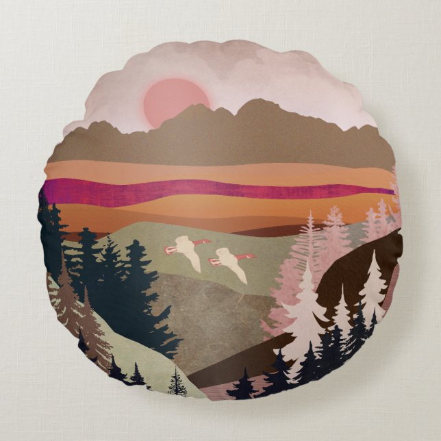 Sommargäss Rund Kudde (Framsidan)