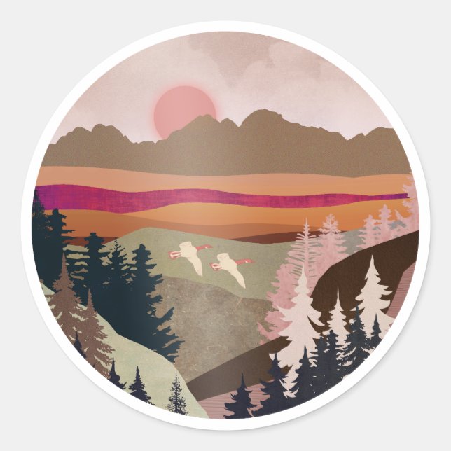 Sommargäss Runt Klistermärke (Framsida)