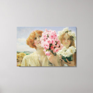 Sommargåva av Sir Lawrence Alma-Tadema Canvastryck