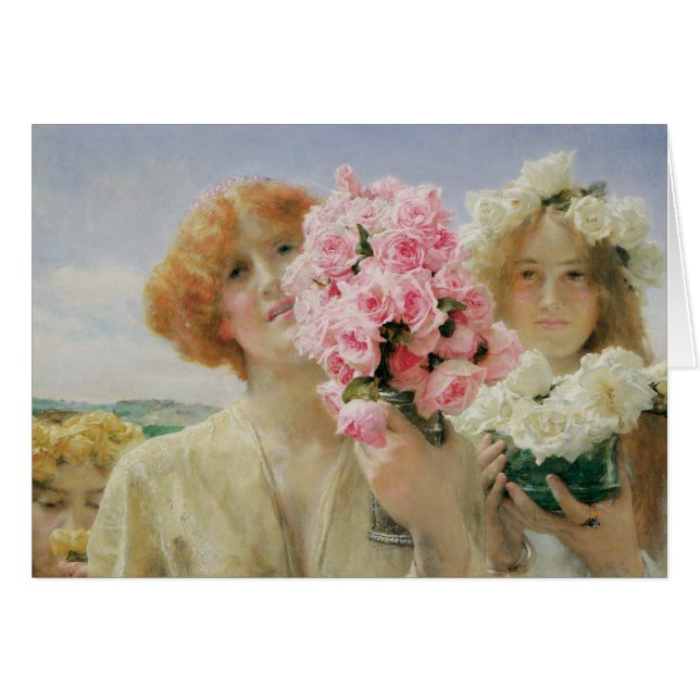 Sommargåva av Sir Lawrence Alma-Tadema Hälsningskort (Framsidan Horizontal)