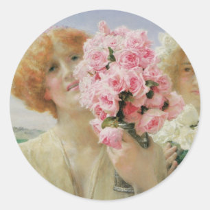 Sommargåva av Sir Lawrence Alma-Tadema Runt Klistermärke