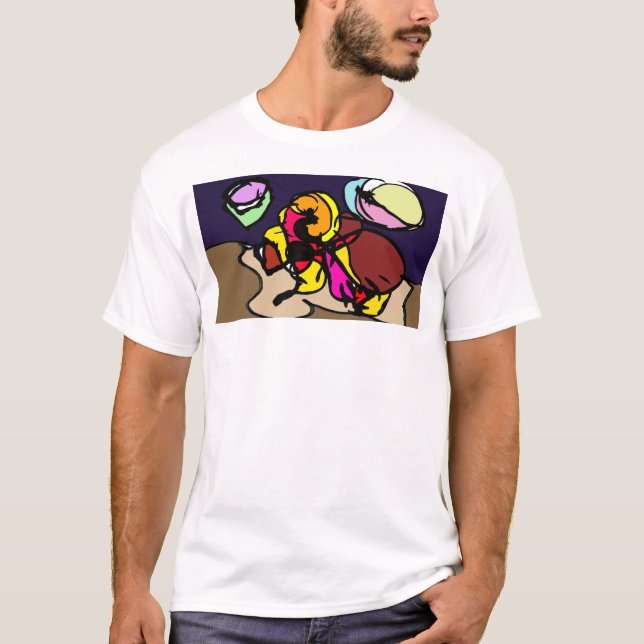 Sommarglädje för Octopus T Shirt (Framsida)