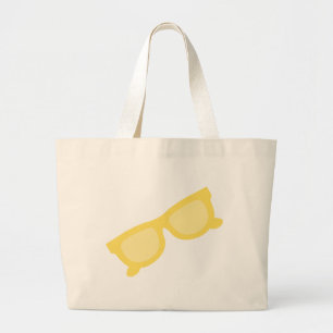 Sommarglasögon, gult, hipsterglasögon jumbo tygkasse