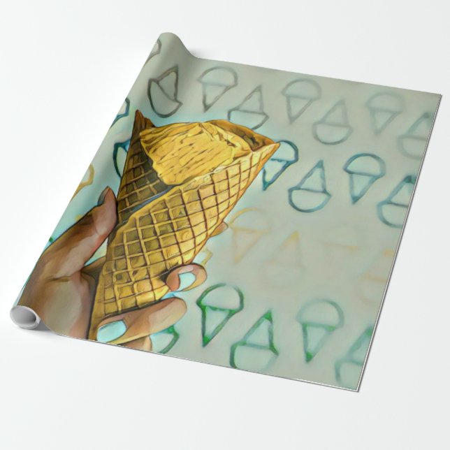 Sommarglass älskare presentpapper (Utrullad)