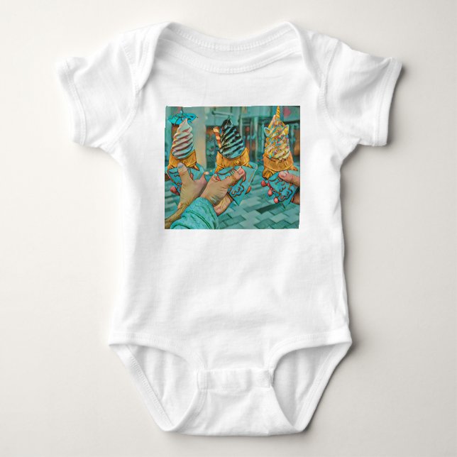 Sommarglass älskare t shirt (Framsida)