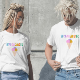 Sommarglass modern typografi t-shirt