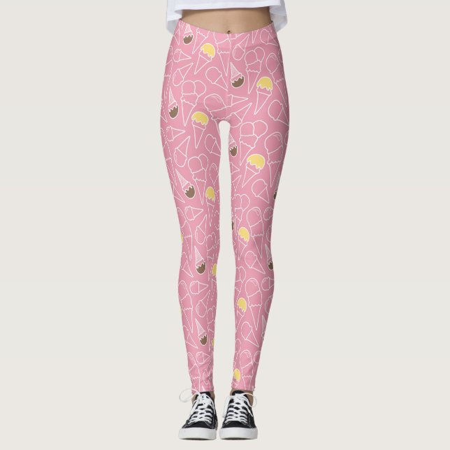 Sommarglassmönster Leggings (Framsida)