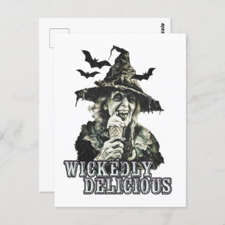 Sommargote Spooky Witch med glass Vykort