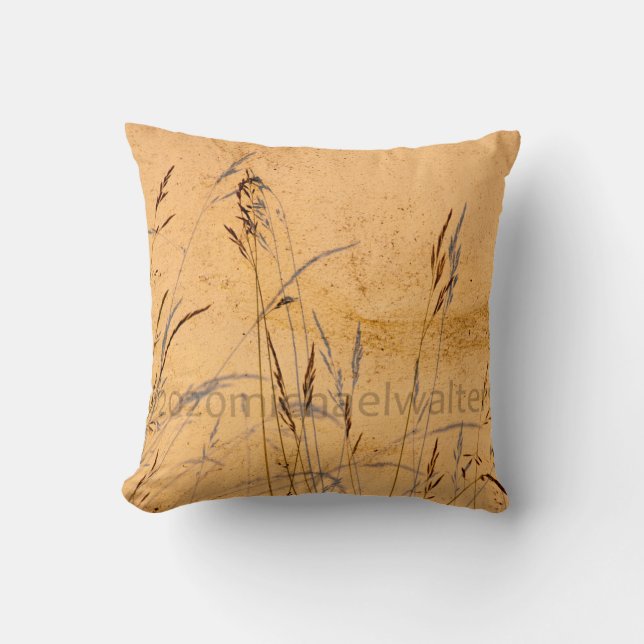 Sommargräs och skuggvykort Poster akryl Kudde (Framsida)