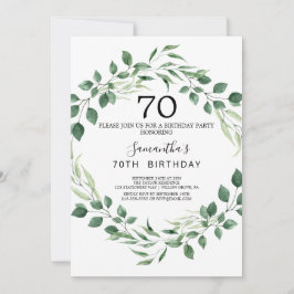 Sommargrey Diamond Wandeans 70:e födelsedag Inbjudningar