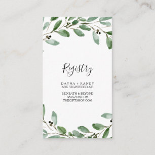 Sommargrey Tropical Eucalyptus Gift-registret Tilläggskort