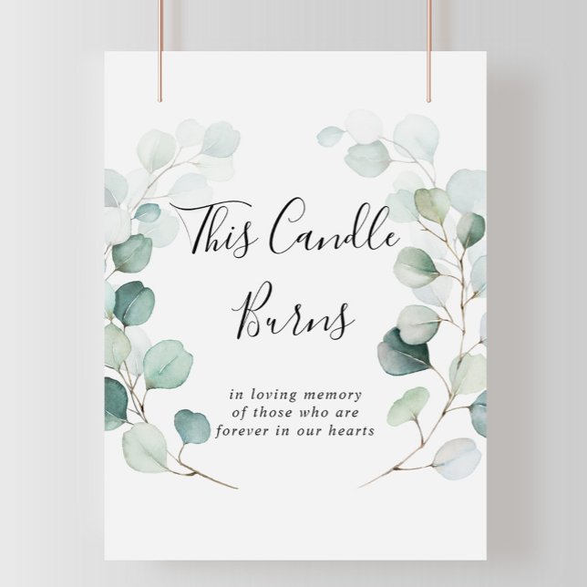 Sommargrön eukalyptus Ljuset Brinner Skylt (Skapare uppladdad)