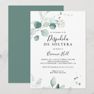 SommarGrönt Eucalyptus Spanska Möhippan Inbjudningar
