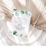 SommarGrönten Eucalyptus Foliage Spain Bröllop Inbjudningar<br><div class="desc">Den här sommarens grönt är den spanska bröllopsinbjudan till ett enkelt bröllop en perfekt. Utformningen har vackra,  handmålade vattenfärgade löv av grönten eukalyptus,  inspirerande naturcharm.</div>