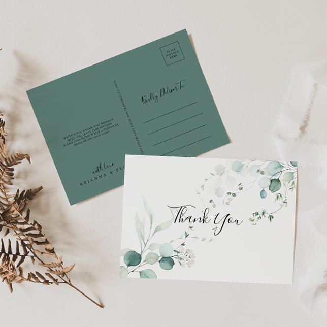 SommarGrönten Eucalyptus Foliage Tack Vykort (Skapare uppladdad)