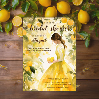 SommarGult Lemon Orange Citrus Möhippa Inbjudningar
