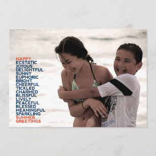 Sommarhälsningadjektiv sänker kort