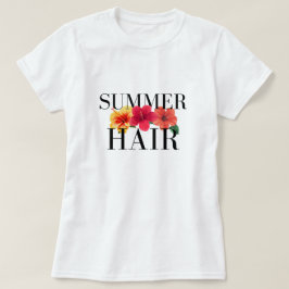 Sommarhår Hawaiianskt blommönstrat t-shirt