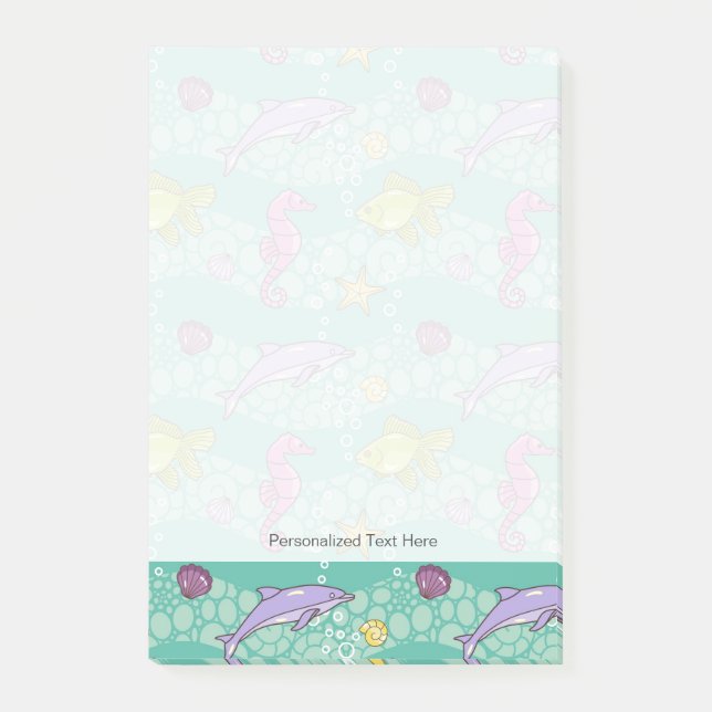 Sommarhavet Mönster Post-it Block (Framsida)