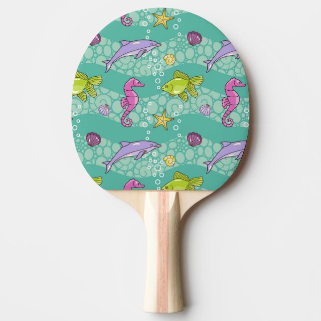 Sommarhavsmönster Pingisracket (Framsidan)