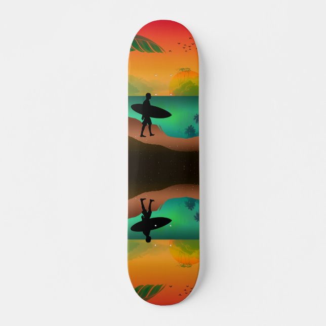 Sommarhavsparadis Mini Skateboard Bräda 18,5 Cm (Framsida)