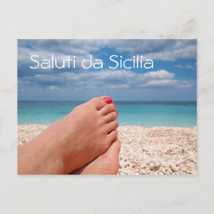 Sommarhelgdagar i Sicily textvykort Helg Vykort