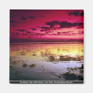 Sommarhimmelreflexioner, låg tide, Huntington Magnet