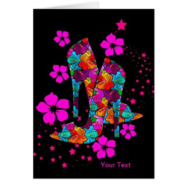 Sommarhögljudda skor, Shock rosa Hälsningskort (Framsidan)