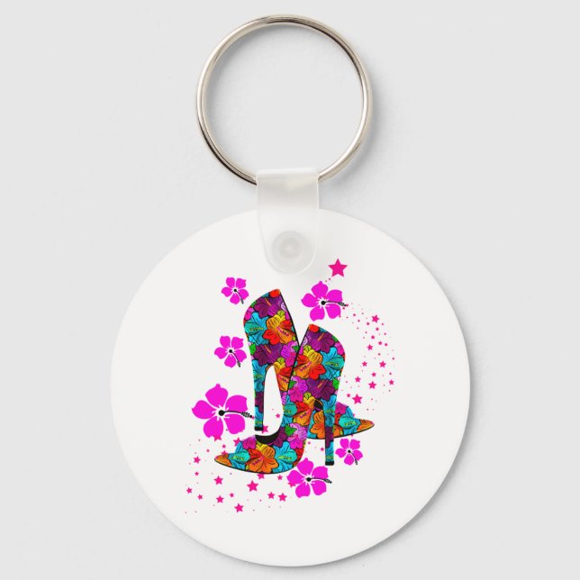 Sommarhögljudda skor, Shock rosa Nyckelring (Framsida)