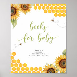 Sommarhonungsbi Babyskor Bokar för Baby Poster