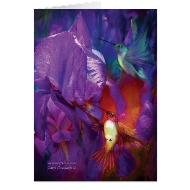 SommarHummers ArtCard Hälsningskort (Framsidan)