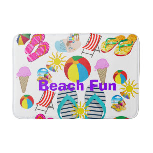 Sommarhus Beach House Bathroom Bath Mat, Roligt Badrumsmatta
