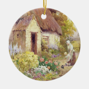 Sommarhus Julgransprydnad Keramik