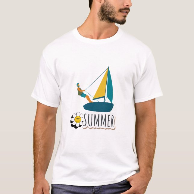 Sommarillustration T Shirt (Framsida)