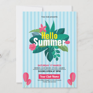 Sommarinbjudan Flyer Inbjudningar