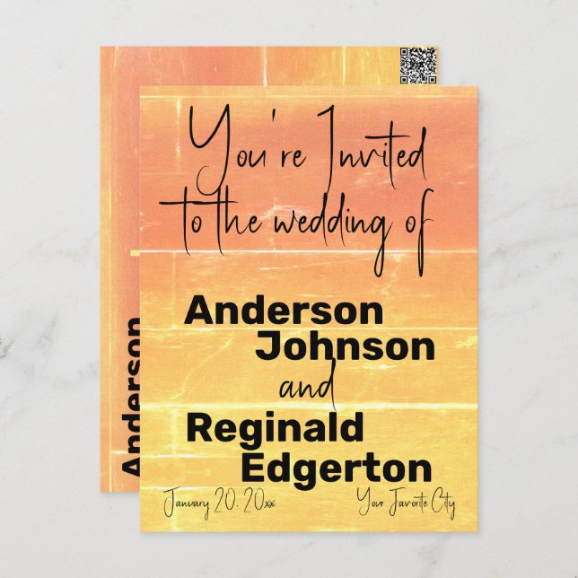 Sommarinbjudan för avslappnade tillfällen Tvåsidig Vykort (Fram/baksida)