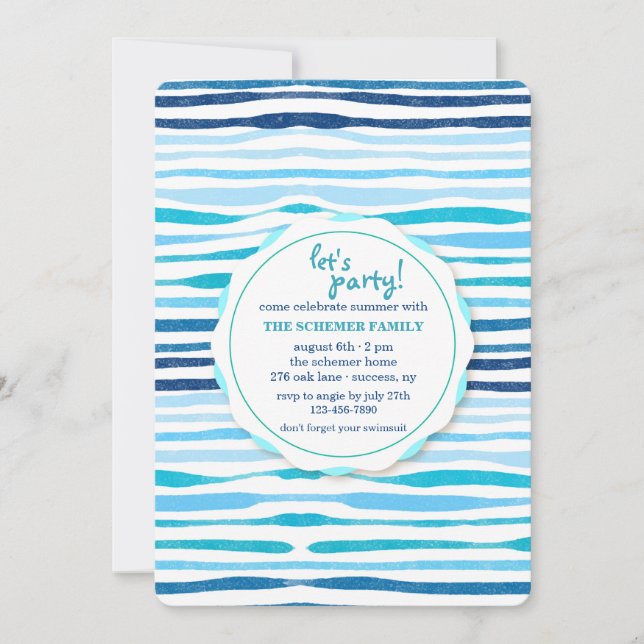 Sommarinbjudan Mönster Inbjudningar (Framsida)