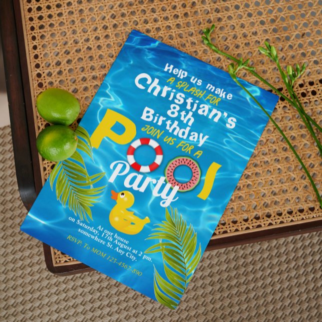 Sommarinbjudan till Barns födelsedag-partiet Bassä Inbjudningar (Skapare uppladdad)