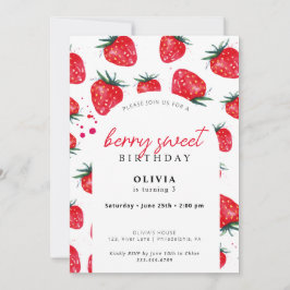Sommarinbjudan till Berry Sweet Birthday Vår Inbjudningar