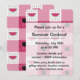 Sommarinbjudan till Picnic Party Inbjudningar