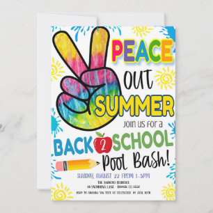 Sommarinbjudan till Sommar-Back to school-partiet Inbjudningar