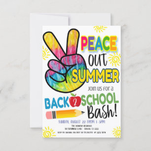 Sommarinbjudan till Sommar-Back to school-partiet Inbjudningar