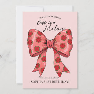 Sommarinbjudan till Sweet Watermelon Ribbon Inbjudningar