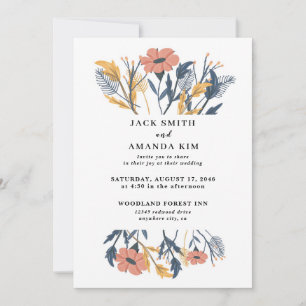 Sommarinbjudningar till Garden Wedding Blommigt Inbjudningar