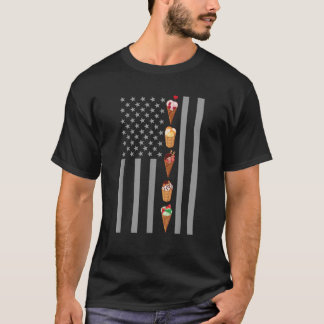 SommarisCream Cones Lover American Flag Gift T Shirt