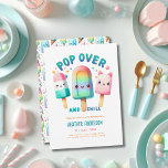 Sommarispuckel Ice Cream Birthday Kids Inbjudningar<br><div class="desc">Cute Ice Pop,  Ice Cream,  Popsicle Summer Party,  födelsedag för för barn,  son eller dotter är könsneutral. Utformad av LeahG. Grafik från Grafixdeals.com.</div>