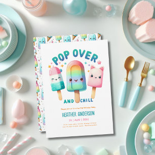 Sommarispuckel Ice Cream Birthday Kids Inbjudningar