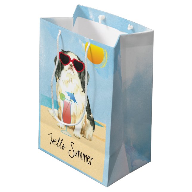 Sommarjapanskt chin-medium-presentsäck (Baksidan Vinklad)