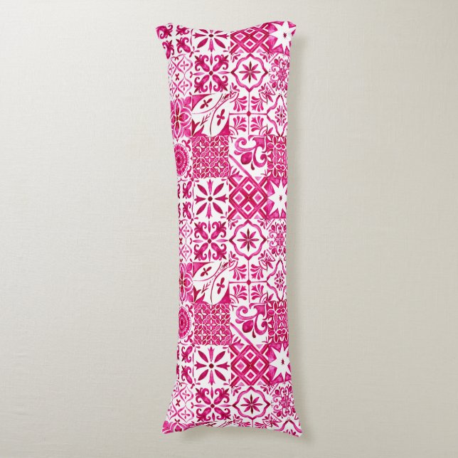 Sommarjolica red Sicilian Mediterranean Kroppskudde (Framsidan Vertikal)